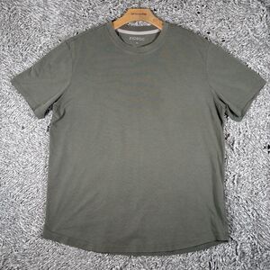 FIOBOC T-Shirt Mens XL Short Sleeve Green Stretch Performance Preppy Luxury